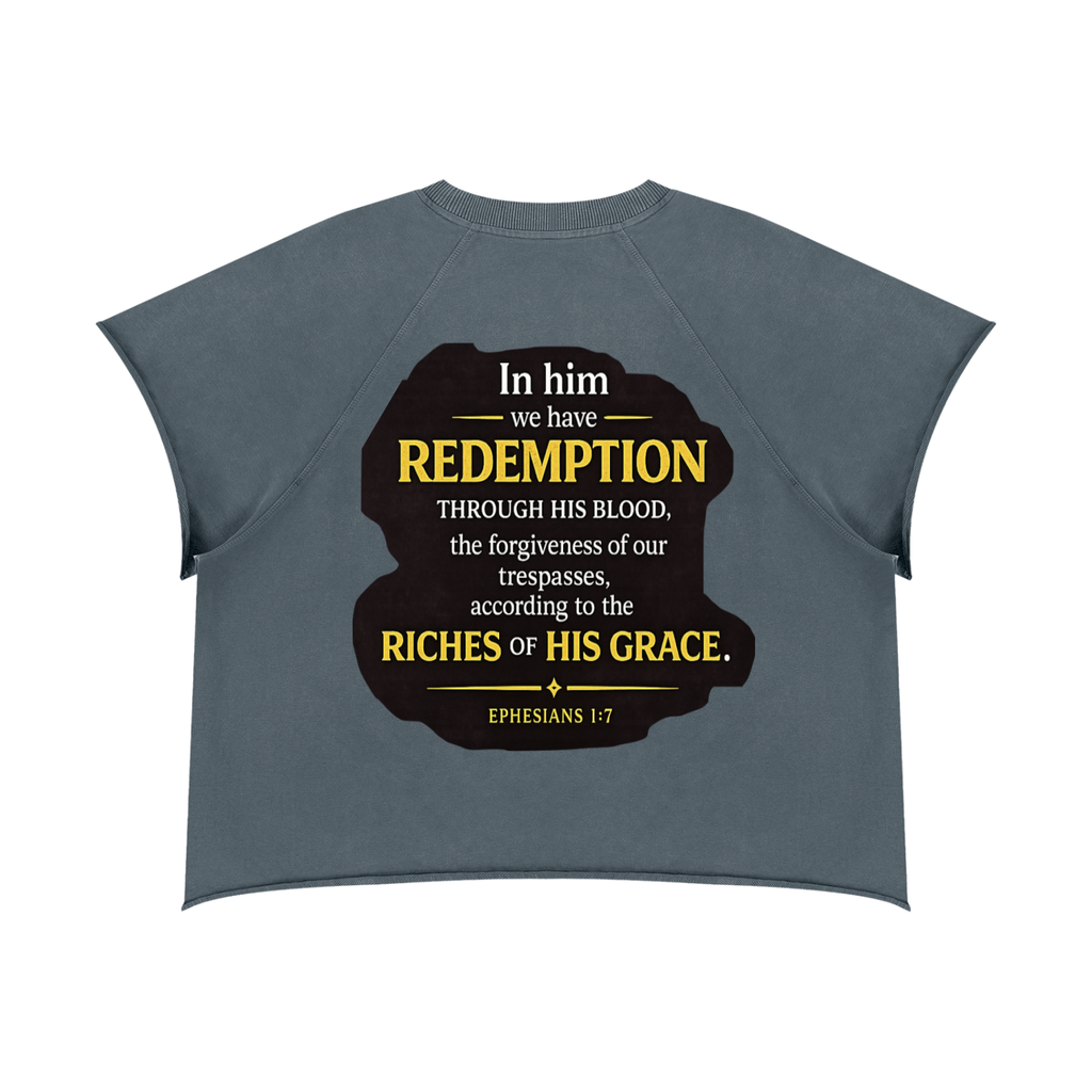 Redeemed - Unisex Vintage Wash Raw Edge Boxy T-Shirt