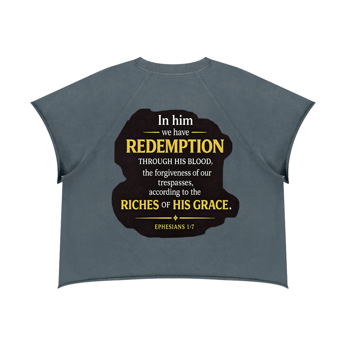 Redeemed - Unisex Vintage Wash Raw Edge Boxy T-Shirt
