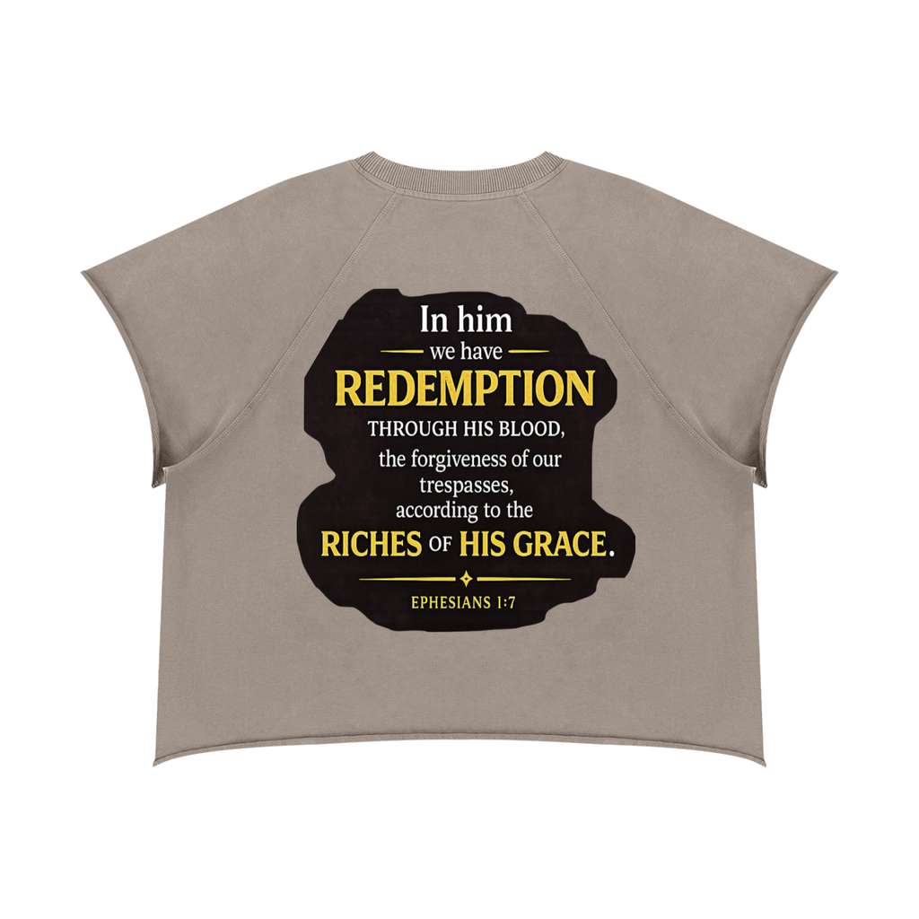 Redeemed - Unisex Vintage Wash Raw Edge Boxy T-Shirt