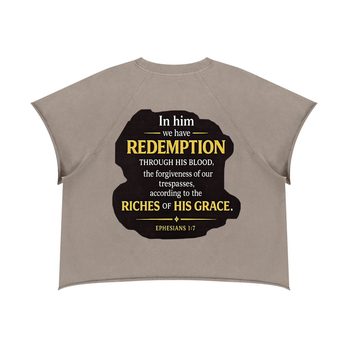 Redeemed - Unisex Vintage Wash Raw Edge Boxy T-Shirt