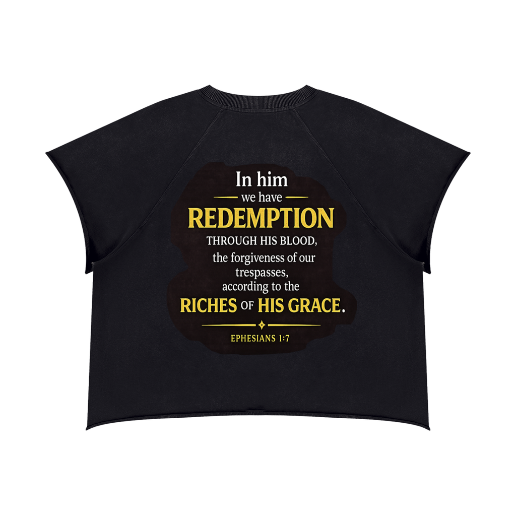 Redeemed - Unisex Vintage Wash Raw Edge Boxy T-Shirt