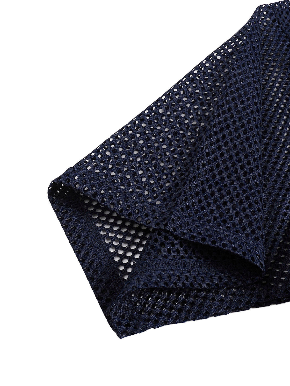I WANT THE OVERFLOW — See-Through Boxy Net T-Shirt