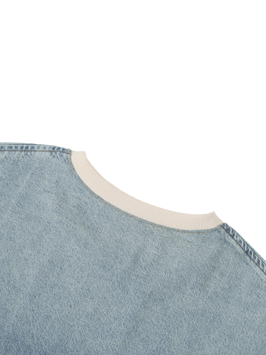 REDEEMED — Unisex Vintage Wash Boxy Raw Hem Denim T-Shirt
