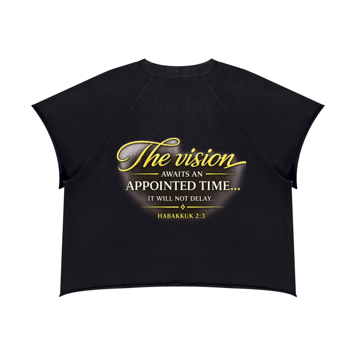 I TRUST GOD’S TIMING — Unisex Vintage Wash Raw Edge Boxy T-Shirt