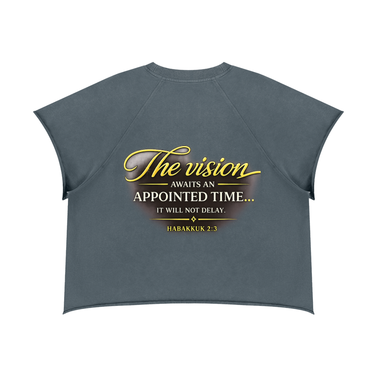 I TRUST GOD’S TIMING — Unisex Vintage Wash Raw Edge Boxy T-Shirt