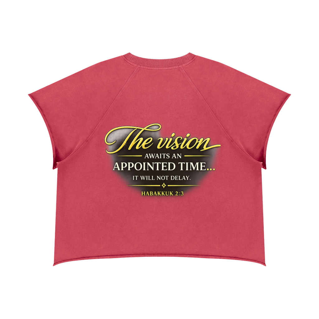 I TRUST GOD’S TIMING — Unisex Vintage Wash Raw Edge Boxy T-Shirt