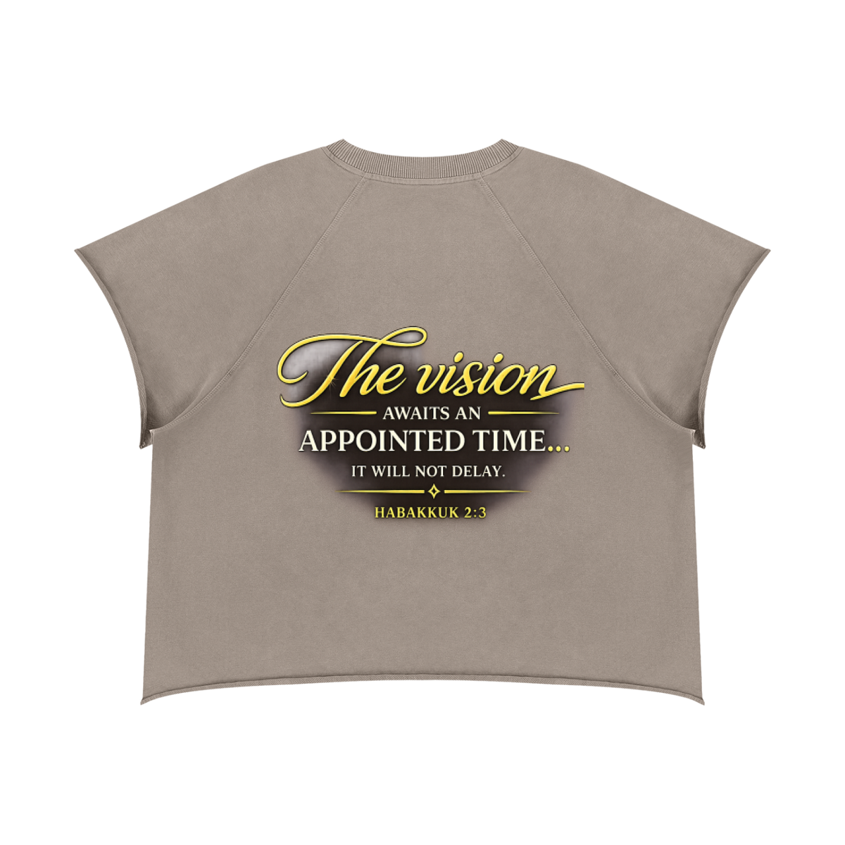 I TRUST GOD’S TIMING — Unisex Vintage Wash Raw Edge Boxy T-Shirt