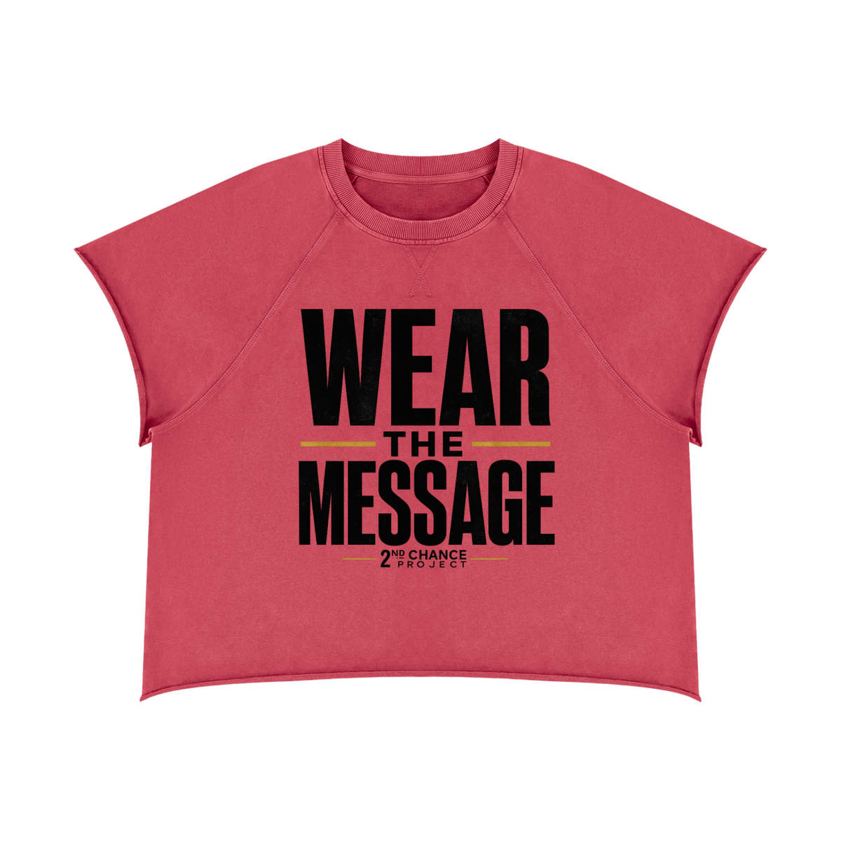 WEAR THE MESSAGE — Unisex Vintage Wash Boxy Raw Hem T-Shirt