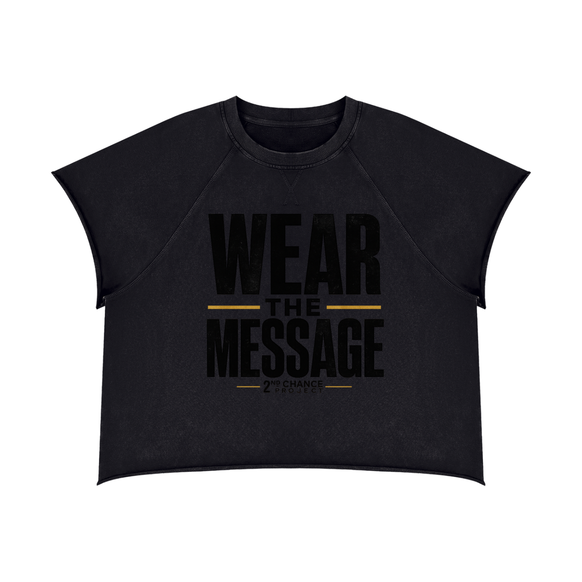 WEAR THE MESSAGE — Unisex Vintage Wash Boxy Raw Hem T-Shirt
