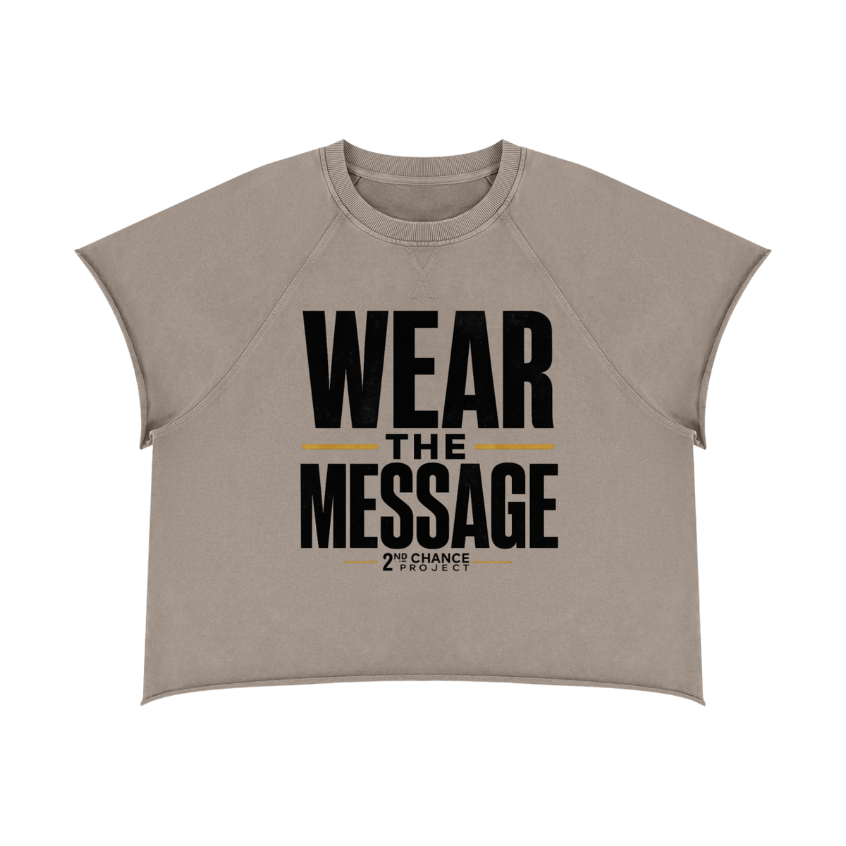 WEAR THE MESSAGE — Unisex Vintage Wash Boxy Raw Hem T-Shirt