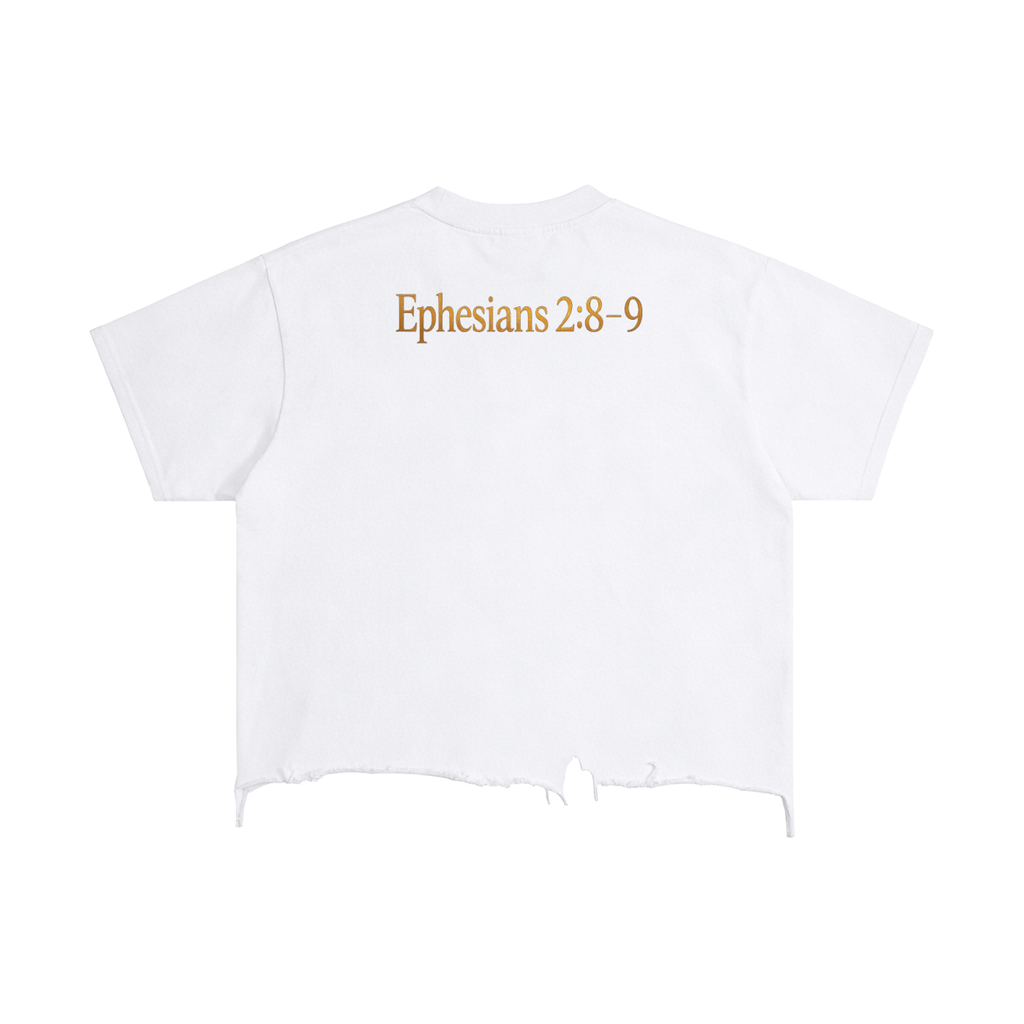 REDEEMED — Vintage Wash Boxy Distressed Hem Tee