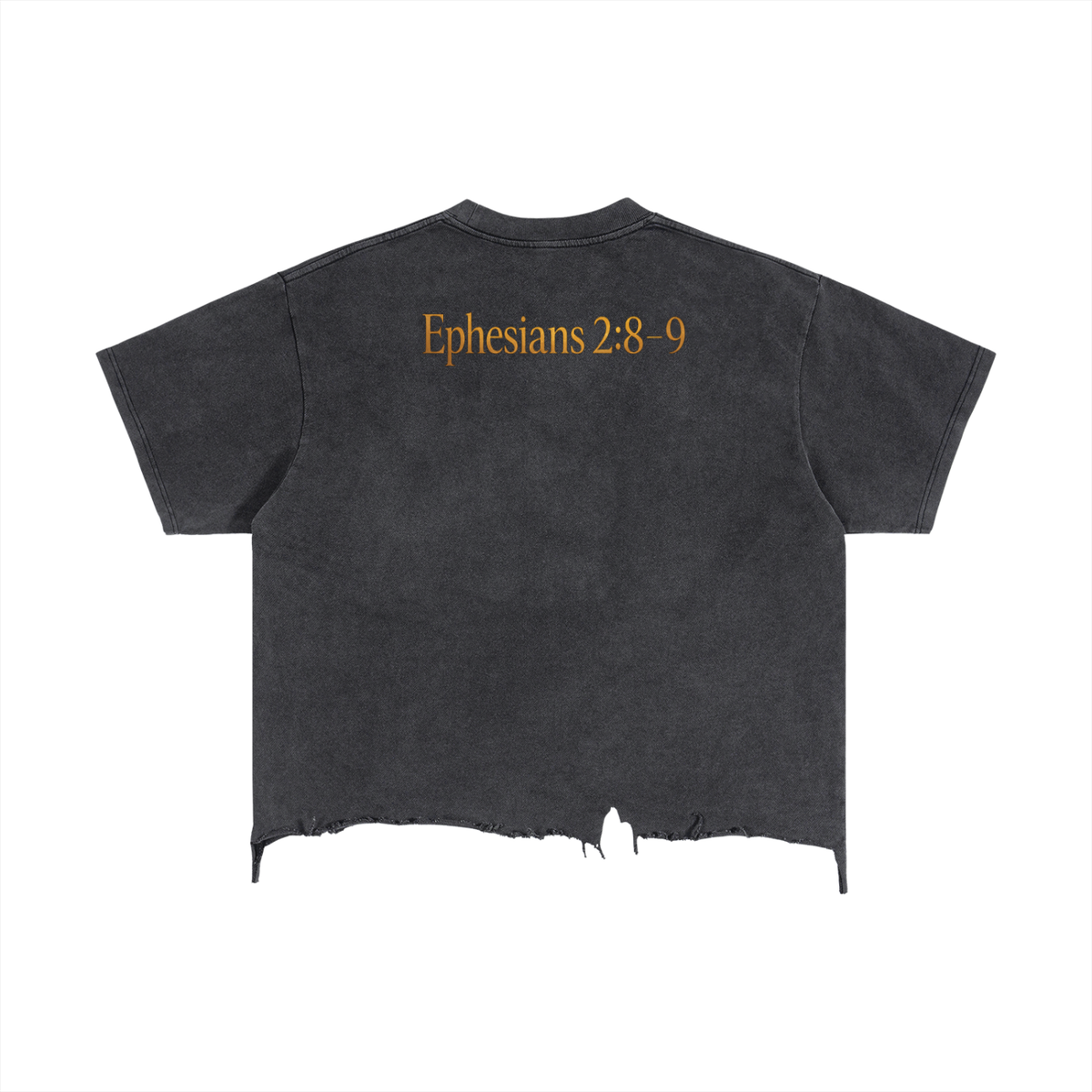 REDEEMED — Vintage Wash Boxy Distressed Hem Tee
