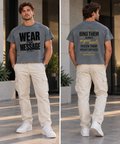 WEAR THE MESSAGE — Unisex Vintage Wash Boxy Raw Hem T-Shirt