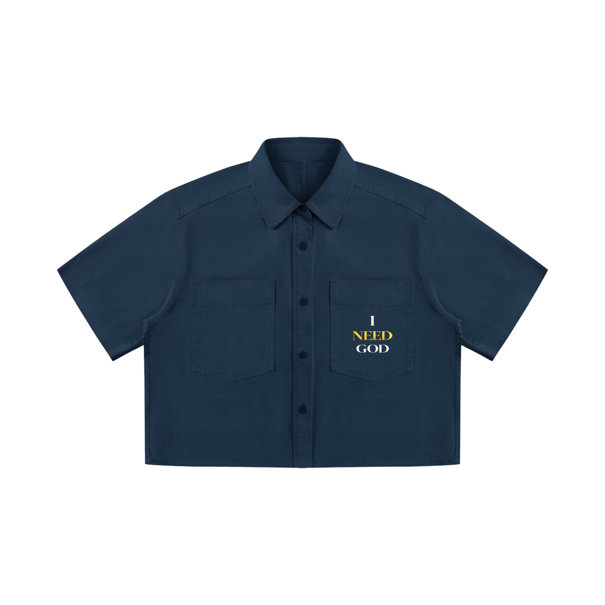 I NEED GOD — Women’s Crop Short Sleeve Shirt