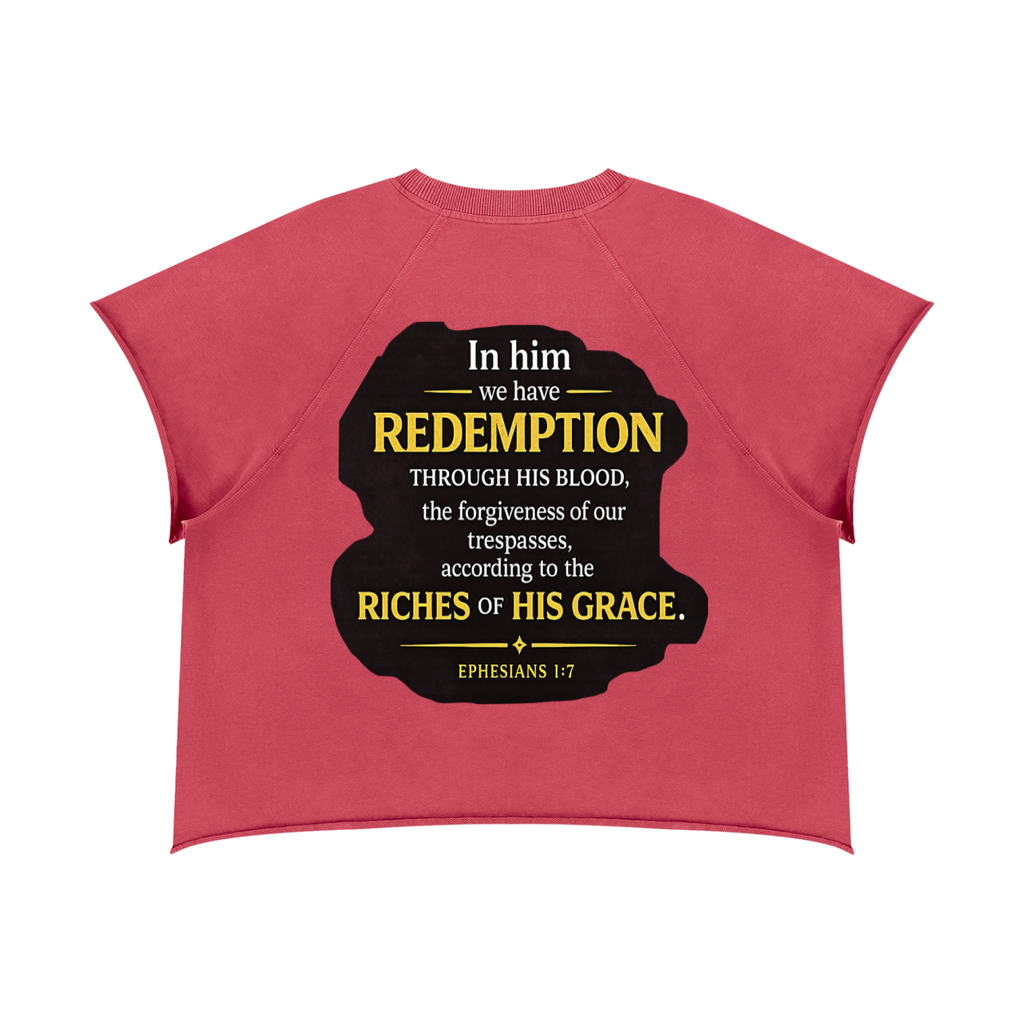 Redeemed - Unisex Vintage Wash Raw Edge Boxy T-Shirt