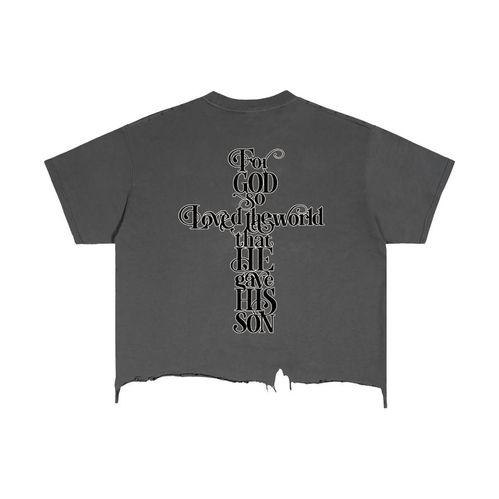 GOD GOT ME — Vintage Wash Boxy Distressed Hem Tee
