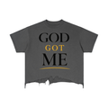 GOD GOT ME — Vintage Wash Boxy Distressed Hem Tee